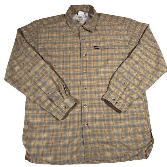 The North Face Other - The North Face Yellow Plaid Long Sleeve Button Up Shirt Men's Medium
